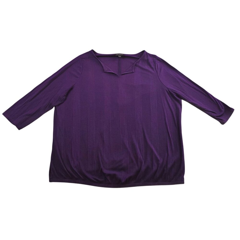 Lane Bryant Women's Purple Quarter Length Sleeve Top Size 22/24